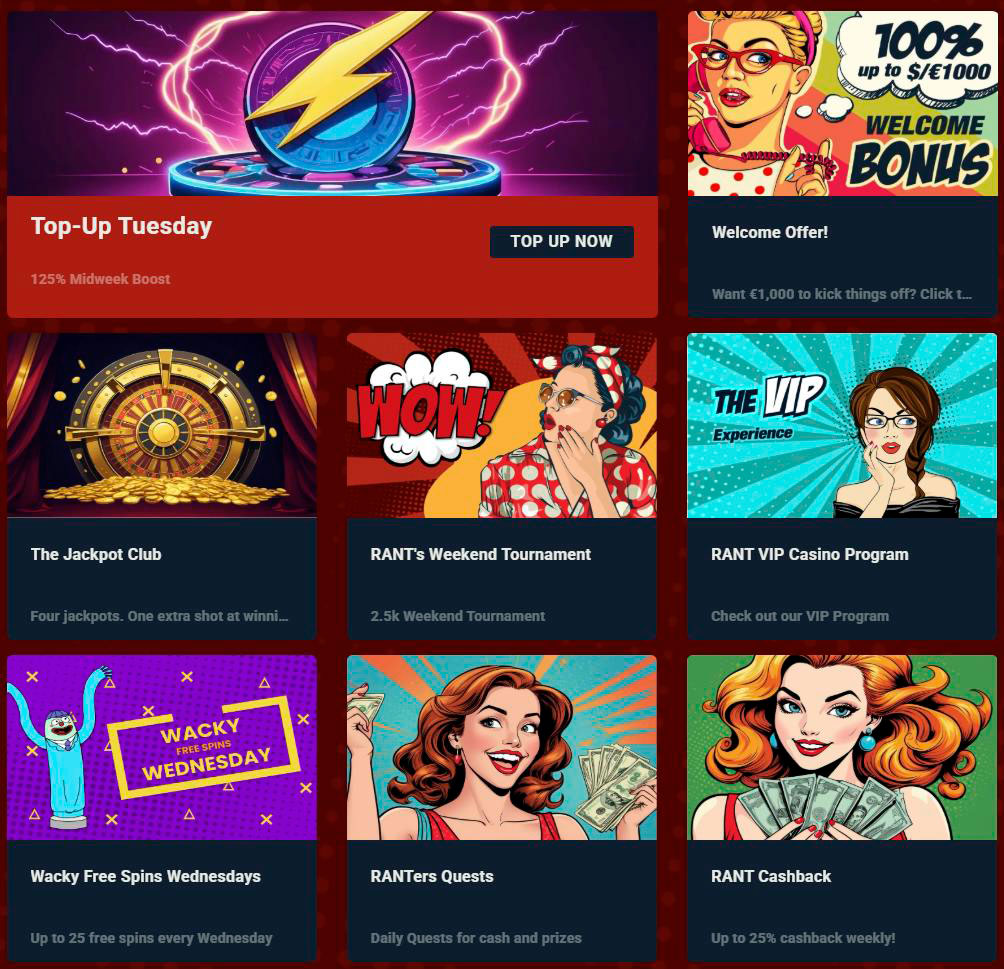 Aktionen von rantcasino